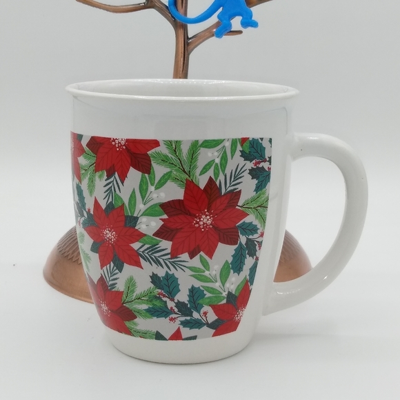 Royal Norfolk Poinsettia Christmas Holiday Oversized Coffee Mug 14oz Stoneware - Picture 10 of 10